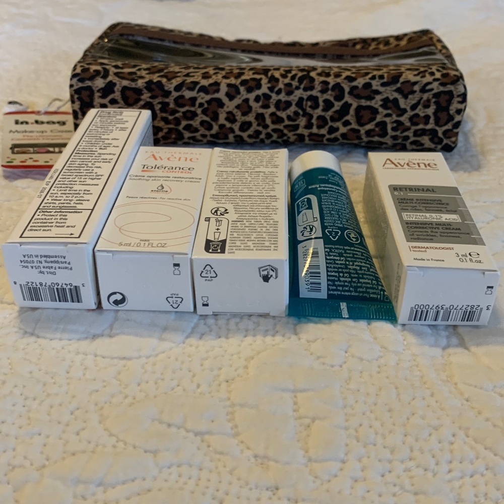 In•Bag Make-Up Case, Animal Print & Clear Front, 4 Compartments, Zip Top, NWT - Picture 8 of 9